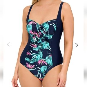 Swimsuit - Floral D-Cup One-Piece Swimsuit
